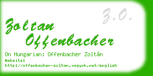 zoltan offenbacher business card