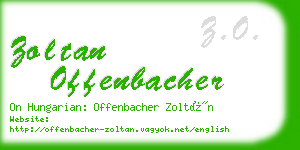 zoltan offenbacher business card